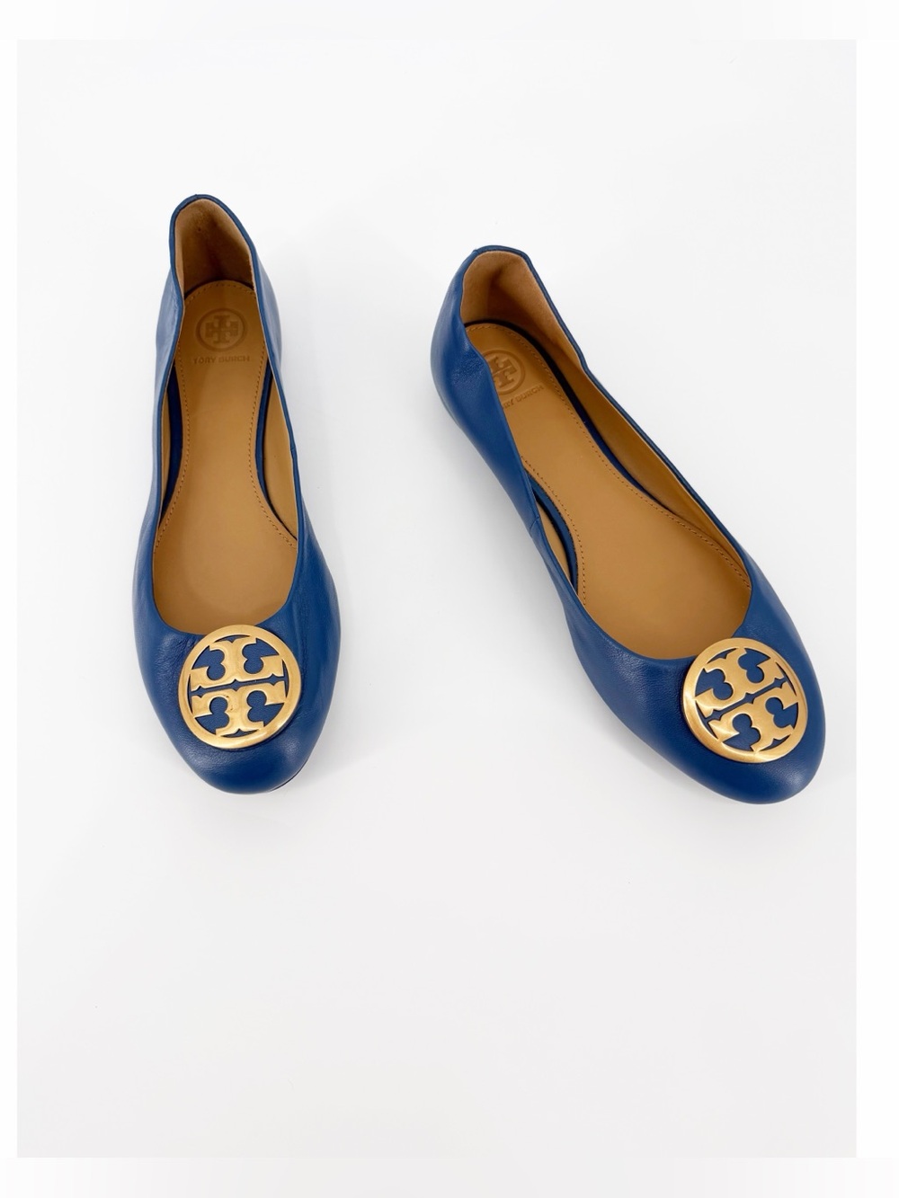 Tory Burch Benton Blue Ballet Flats Size 9.5